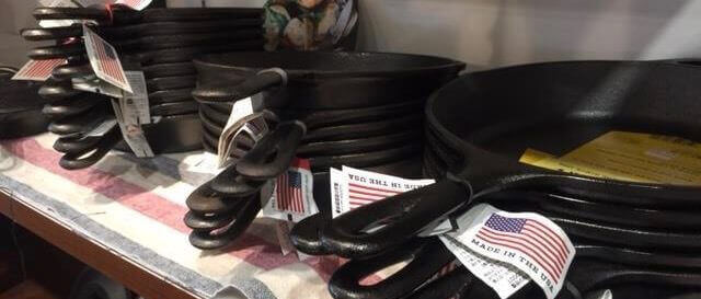 Lodge skillets for sale, they are made from cast iron.