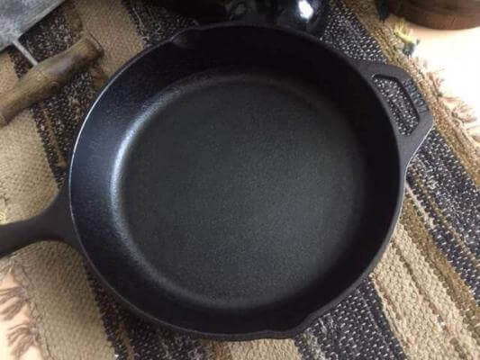 Lodge Manufacturing Skillet on table.