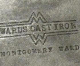 Montgomery Ward cast iron skillet logo