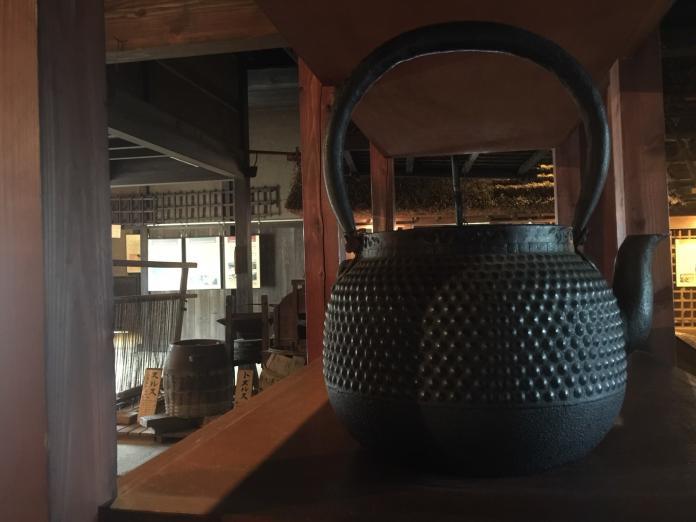 Antique Japanese cast iron kettle