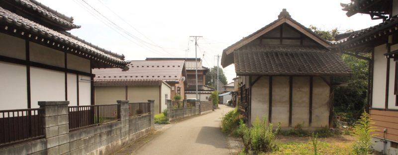Picture of traditional houses in Mizusawa in Oshu Iwate Japan