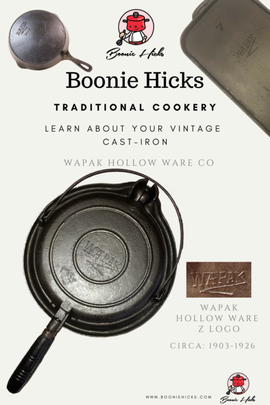 Wapak cast iron cookware with Z logo