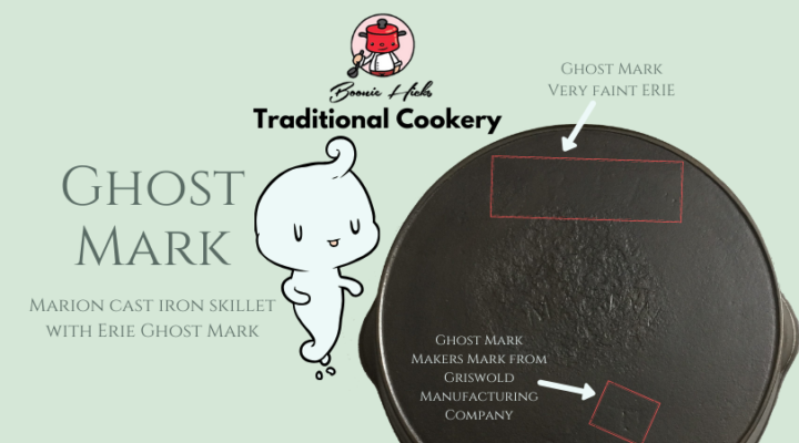 Marion skillet with Erie Ghost Mark