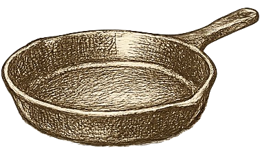 Drawing of a skillet